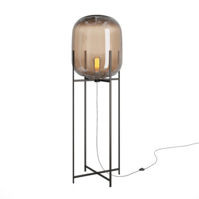 Торшери ТОРШЕР GLASS OVAL AMBER H140