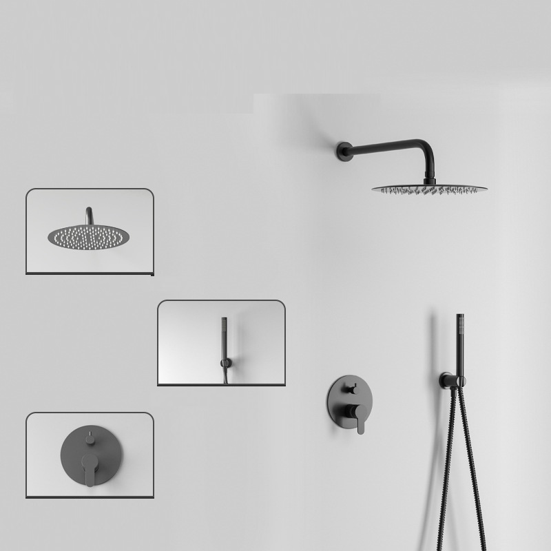 Сантехніка Набір змішувачів вбудованих Valazi Чорний серії Guadiana 1