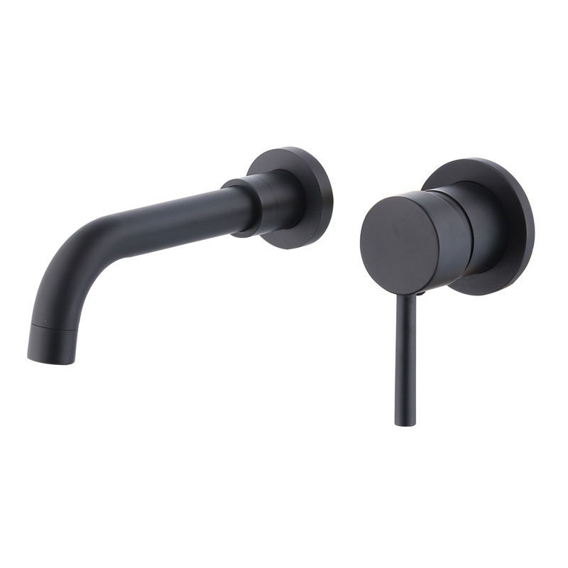 Для умивальника Змішувач прихованого монтажу VALAZ Чорний серія Guadiana