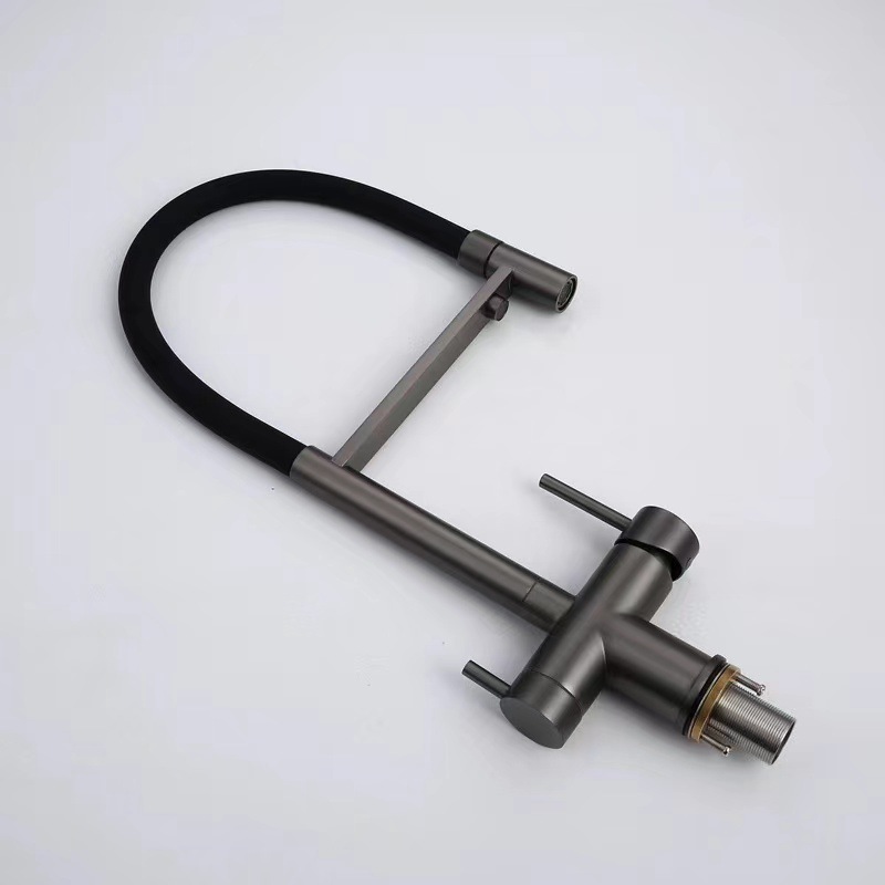 Сантехніка Змішувач для кухні VALAZ Хром чорний Aigue 1